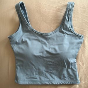 Klassy Scoop Neck Brami Crop - Blue